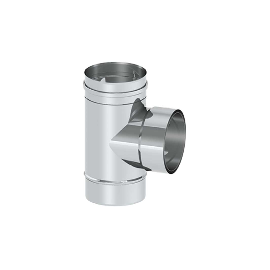 T-Stück 90° mit integriertem Wandfutter